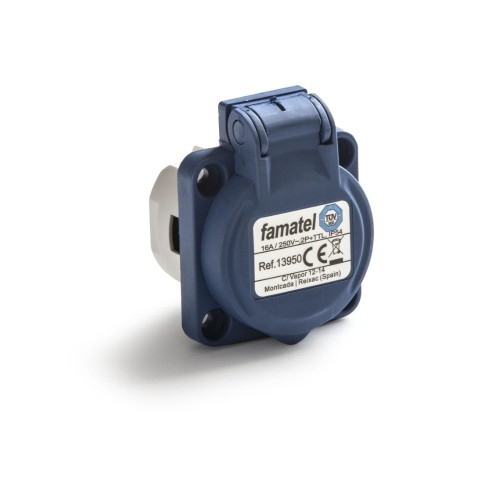 Base Enchufe de Empotrar 2P+TTL 16A IP54 Famatel 13950