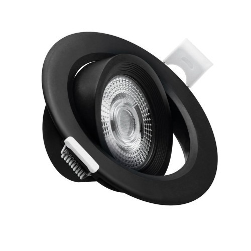 Foco Downlight LED Orientable Redondo Empotrable Negro 7W CCT
