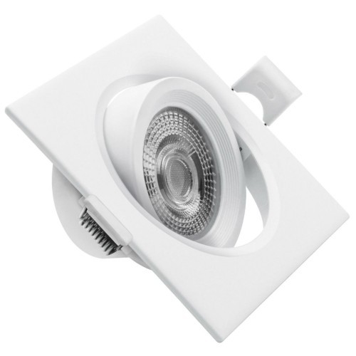 Foco Downlight LED Orientable Cuadrado Empotrable Blanco 7W CCT Foco Downlight LED Orientable Cuadrado Empotrable Blanco 7W CCT