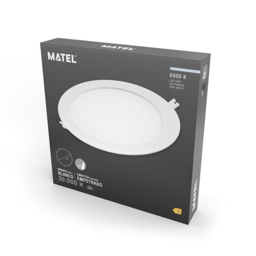 Downlight LED PC Redondo Blanco 6W Matel Corte Ø95/110mm