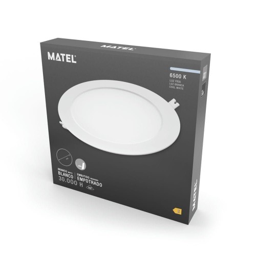 Downlight LED PC Redondo Empotrable 18W Matel Corte Ø170/205mm