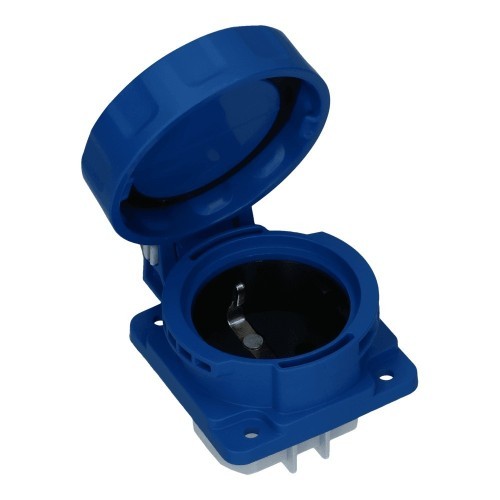 Base enchufe de empotrar 2P+TTL 16A 250V IP67 Famatel 13960 Base enchufe de empotrar 2P+TTL 16A 250V IP67 Famatel 13960