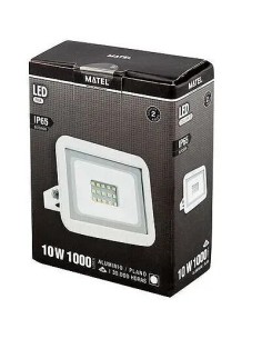 Proyector LED plano blanco 10W.Fría - 1 2