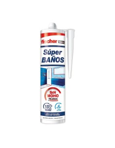 Silicona Blanca Antimoho Sin Olor 280ML Super Baños 563064 Fischer