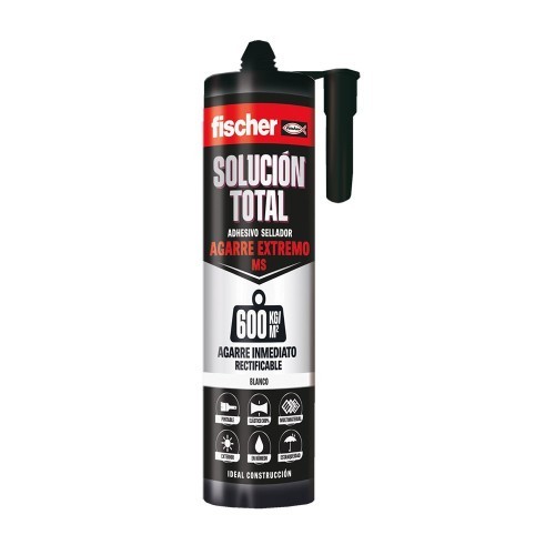 Adhesivo Sellador Solución Total Agarre Extremo Blanco 290ML Fischer