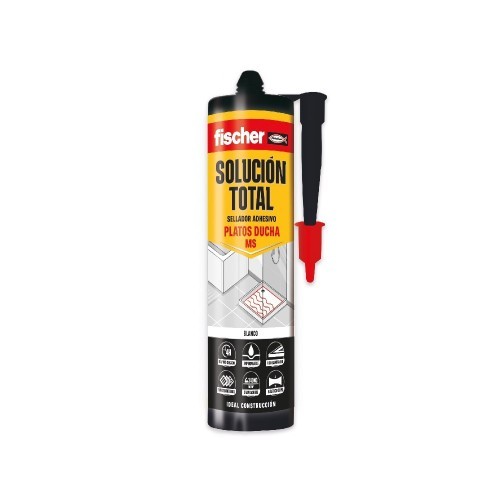 Sellador Adhesivo MS Solución Total Platos De Ducha 290ML Fischer Sellador Adhesivo MS Solución Total Platos De Ducha 290ML Fischer