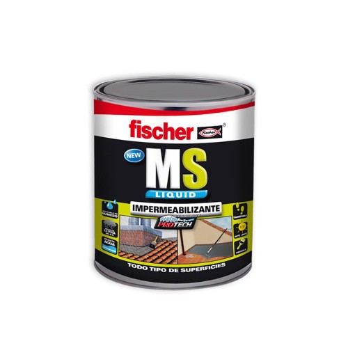 Pintura Impermeabilizante MS Líquido 1KG Gris 534615 Fischer