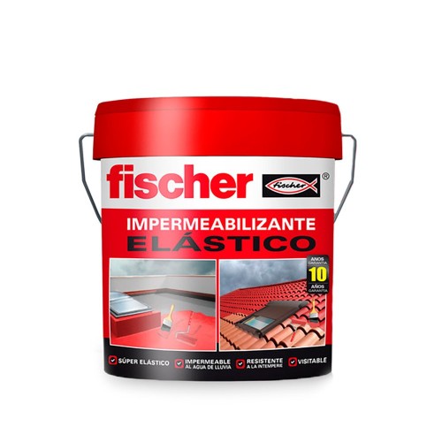 Pintura Impermeabilizante Elástico 4 Litros Gris 547159 Fischer