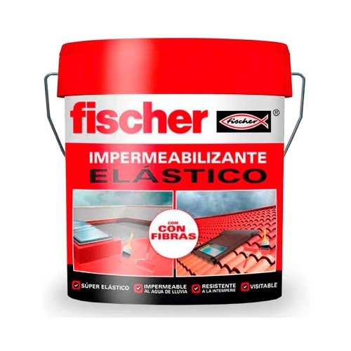 Pintura Impermeabilizante 15 Litros Rojo Con Fibras 547152 Fischer Pintura Impermeabilizante 15 Litros Rojo Con Fibras 547152 Fischer