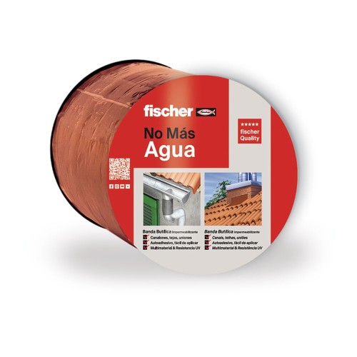 Banda Butílica Autoadhesiva 10CM 10 Metros Terracota 564129 Fischer
