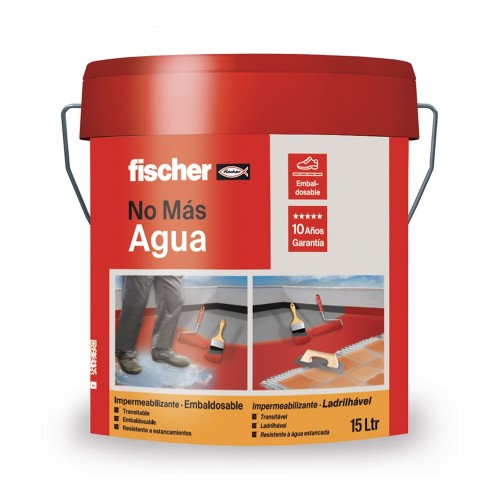 Pintura Impermeabilizante Embaldosable Gris 15L 564137 Fischer