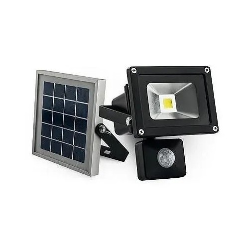 Proyector led sensor negro rec. Solar 10W - 1