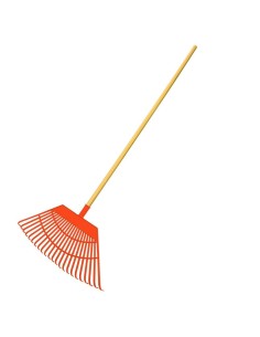 Rastrillo de Jardín 55X31X116CM Naranja EDM