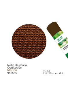 Rollo De Malla De Ocultación 1.5X50M Marrón 90G  EDM