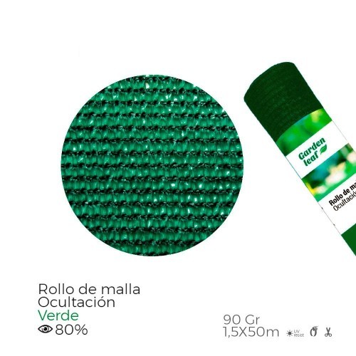 Rollo De Malla De Ocultación 1.5X50 Metros Color Verde 90G EDM Rollo De Malla De Ocultación 1.5X50 Metros Color Verde 90G EDM