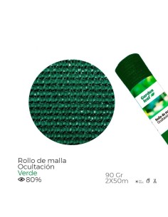 Rollo De Malla De Ocultación Verde Densidad 90G 2X50M EDM