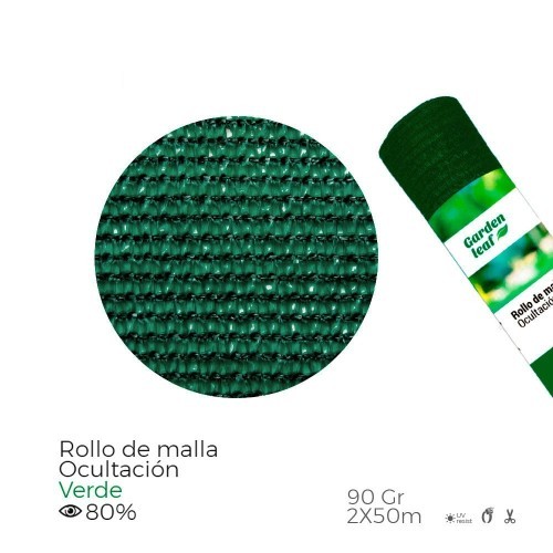 Rollo De Malla De Ocultación Verde Densidad 90G 2X50M EDM