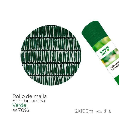 Rollo De Malla Sombreadora Verde 70% 2X100M EDM Rollo De Malla Sombreadora Verde 70% 2X100M EDM