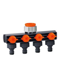 Adaptador para Grifo de Jardín 4 Vías 3/4" para Manguera EDM