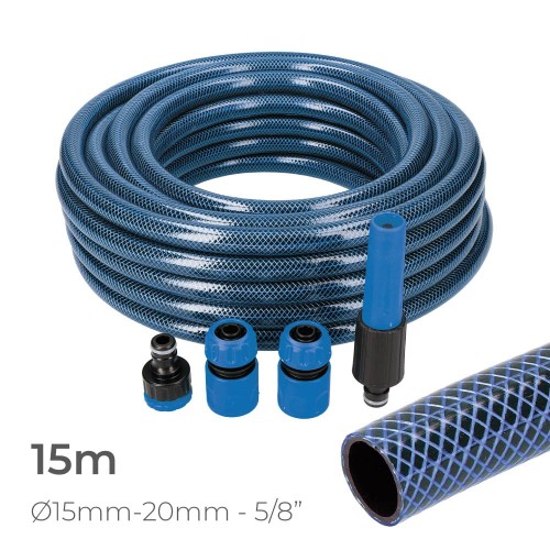 Kit Manguera De Jardín Interior 15/25M 5/8" 15MM EDM