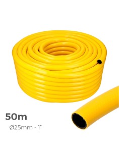Manguera Agrícola Amarilla PVC 50 Metros 1" 25MM EDM