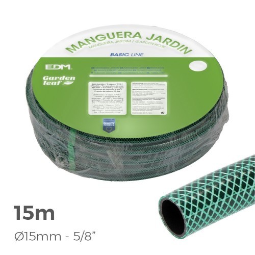 Manguera De Jardín Basic 15/25 Metros 5/8" 15MM EDM