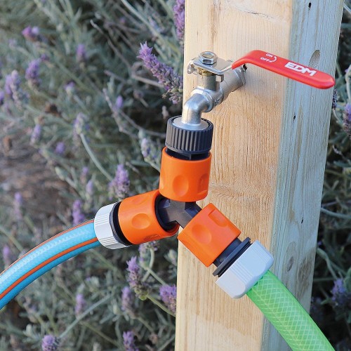Conector para Manguera y Grifos De Derivación En Y Unión Rápida EDM