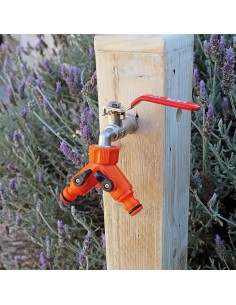 Conector de Manguera de Jardín en "Y" Con Dos Llaves 3/4" Ø26.5MM 2