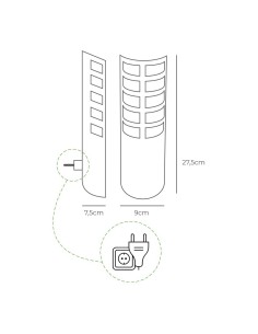 Lámpara Atrapa Insectos Eléctrico 9W 50M² Con Placa Adhesiva EDM 2