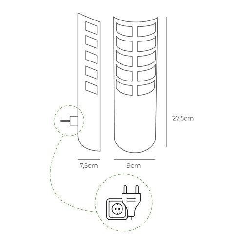 Lámpara Atrapa Insectos Eléctrico 9W 50M² Con Placa Adhesiva EDM