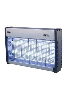Atrapa Mosquitos Eléctrico EDM 2X15W 100M² Cromo/Negro