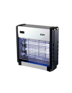 Mata Mosquitos Profesional Eléctrico 2X6W 30M² Cromo/Negro EDM