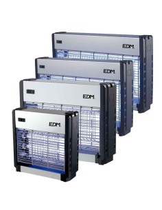 Mata Mosquitos Profesional Eléctrico 2X6W 30M² Cromo/Negro EDM 2