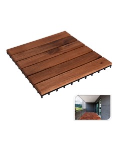 Pack 9 Unidades Baldosas Para Terraza Acacia 30X30CM Progarden