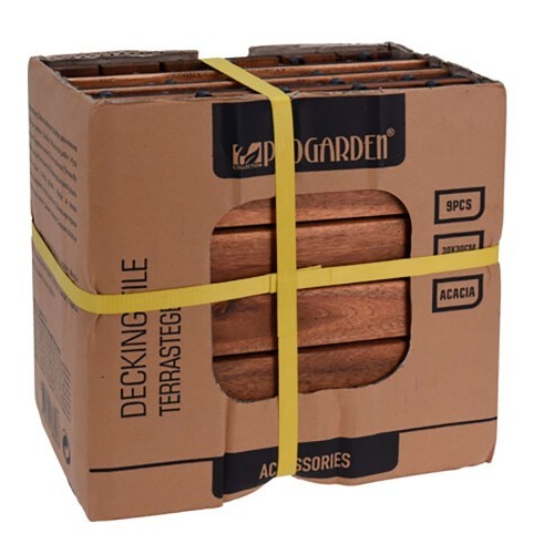 Pack 9 Unidades Baldosas Para Terraza Acacia 30X30CM Progarden