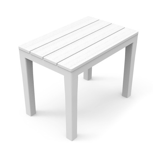 Banqueta Blanca Para Exterior 38,5X60X45CM Ipae Progarden