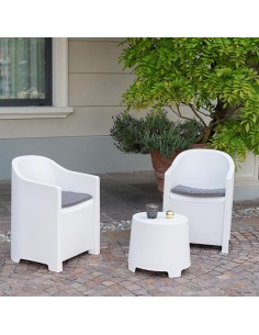 Conjunto de Terraza Luna 3 Piezas Blanco Ipae Progarden 2