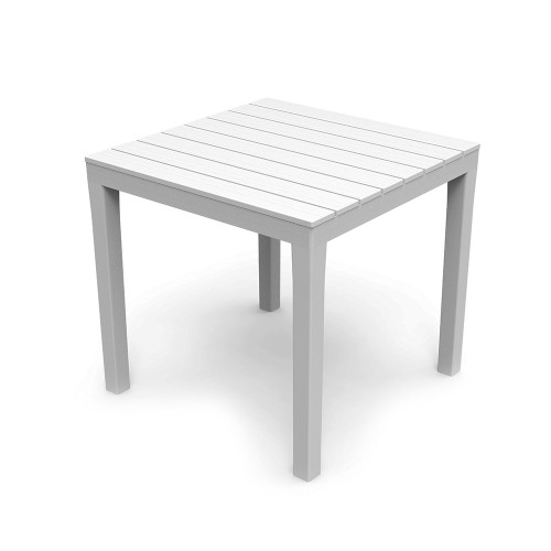 Mesa de Jardín Blanca Cuadrada Bali Para Exterior 78X78X72CM