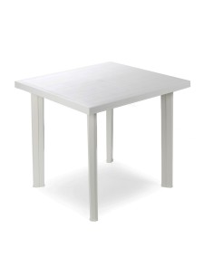 Mesa de Jardín Cuadrada Blanca Para Exterior 80X75X72CM Ipae Progarden