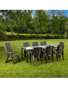 Mesa Extensible Antracita Para Exterior 150-220X90X72CM Progarden 2