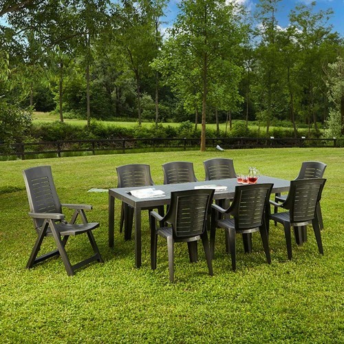 Mesa Extensible Antracita Para Exterior 150-220X90X72CM Progarden Mesa Extensible Antracita Para Exterior 150-220X90X72CM Progarden