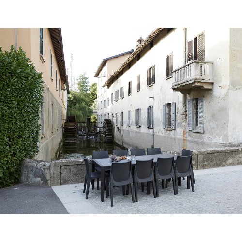 Mesa Extensible Antracita Para Exterior 72X150/220X90CM Progarden