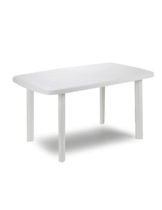Mesa Ovalada Blanca Para Exterior 72X137X85CM Ipae Progarden