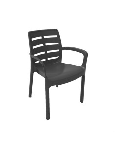 Silla de Jardín Borneo Negra Apilable Ipae Progarden