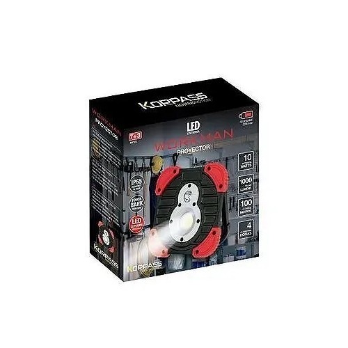Proyector led recargable 10W 1000LM KORPASS - 3 Proyector led recargable 10W 1000LM KORPASS - 3