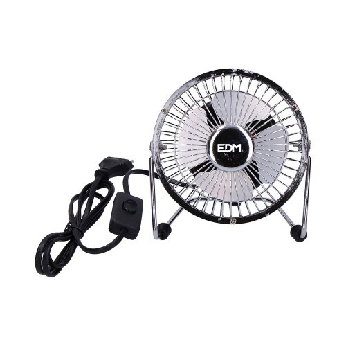Mini Ventilador Industrial De Sobremesa Cromado 15W EDM