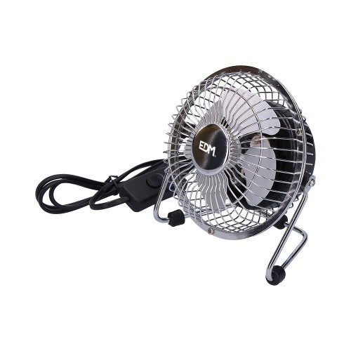 Mini Ventilador Industrial De Sobremesa Cromado 15W EDM