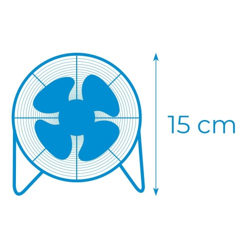 Mini Ventilador Industrial De Sobremesa Cromado 15W EDM