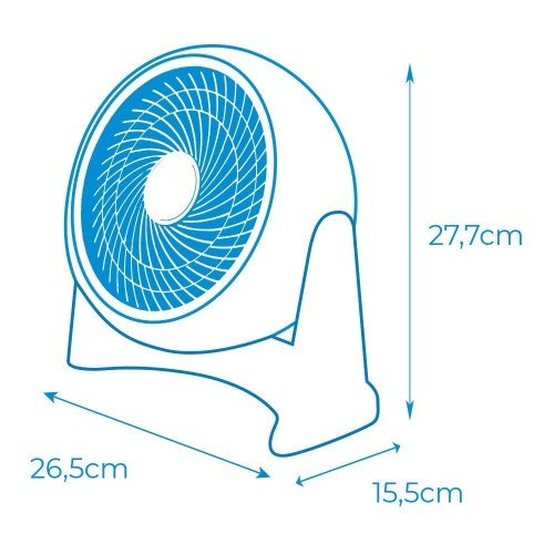 Ventilador 2 En 1 Suelo Y Pared Blanco 50W Aspas Ø18cm EDM