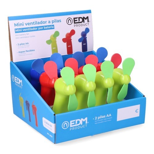 Ventilador A Pilas Funny Colors 2xAA (No Incluidas) EDM